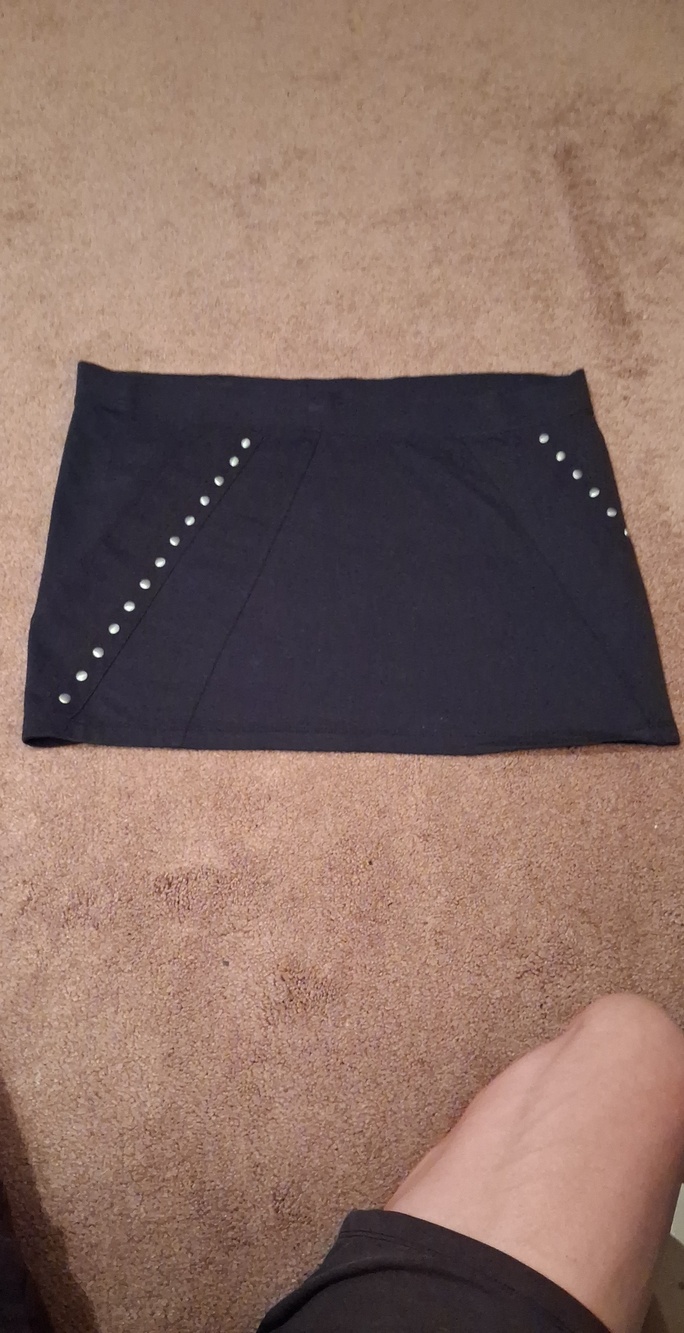 Black Stud-Accent Mini Skirt - Women